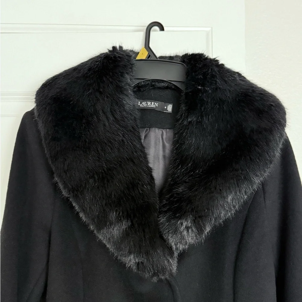 Ralph Lauren Black Trench Coat - Picture 2 of 8